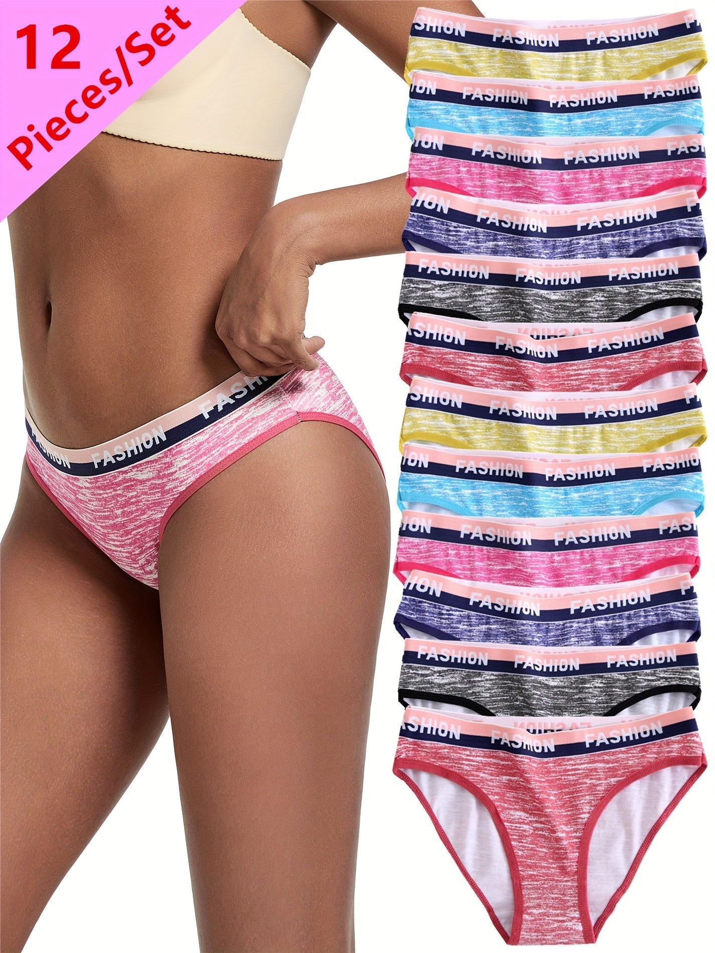 Women's 12-Pack Briefs - Striped Everyday Comfort – view 10