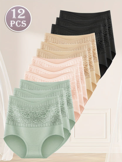 Women’s 12-Pack High-Waist Shapewear Briefs - Tummy Control Support – main product image