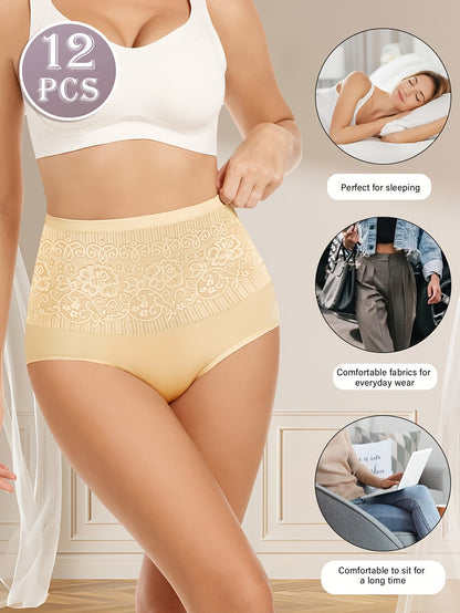 Women’s 12-Pack High-Waist Shapewear Briefs - Tummy Control Support – view 4