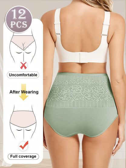 Women’s 12-Pack High-Waist Shapewear Briefs - Tummy Control Support – view 8