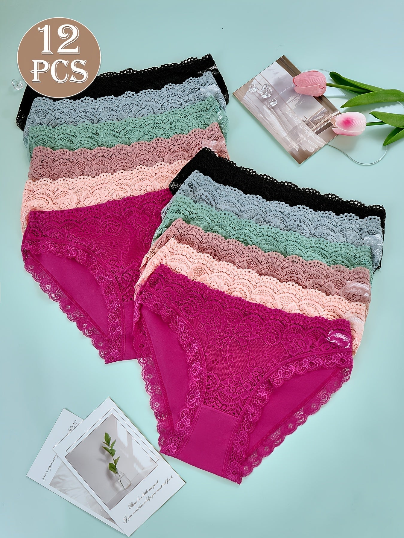 Women's 12-Pack Low-Rise Briefs - Lace Everyday Comfort – main product image