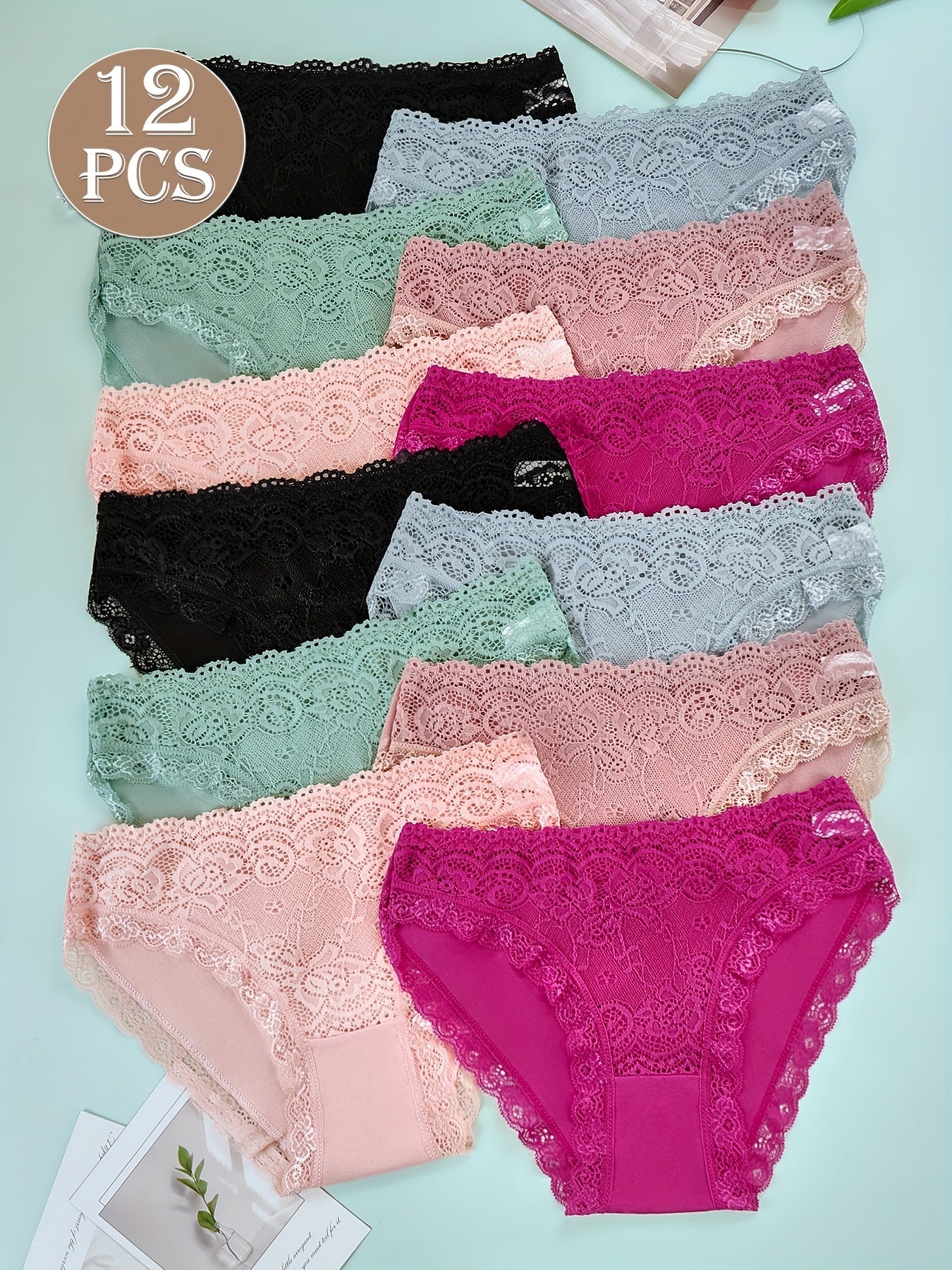 Women's 12-Pack Low-Rise Briefs - Lace Everyday Comfort – view 2