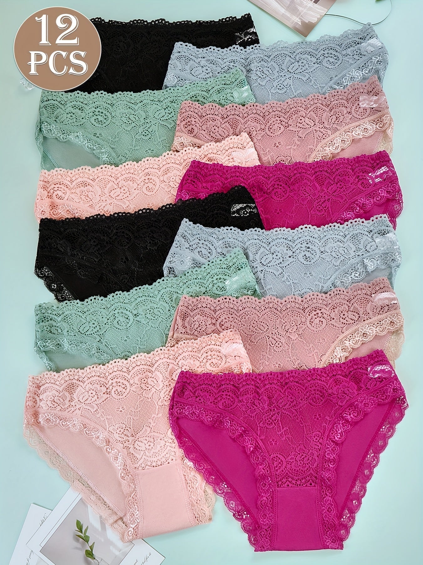 Women's 12-Pack Low-Rise Briefs - Lace Everyday Comfort – view 7