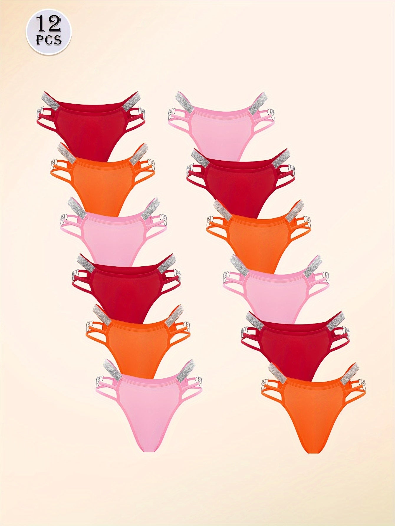 Women's 12-Pack Low-Rise Hipsters - Heart Detail Everyday Comfort – view 3