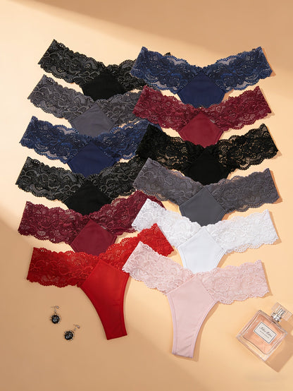 Women's 12-Pack Low-Rise Thongs - Floral Everyday Comfort – view 18