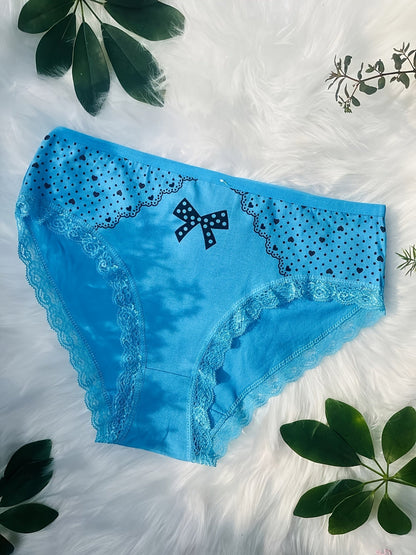 Women's 12-Pack Mid-Rise Briefs - Heart Detail Everyday Comfort - Curve Fit – view 4