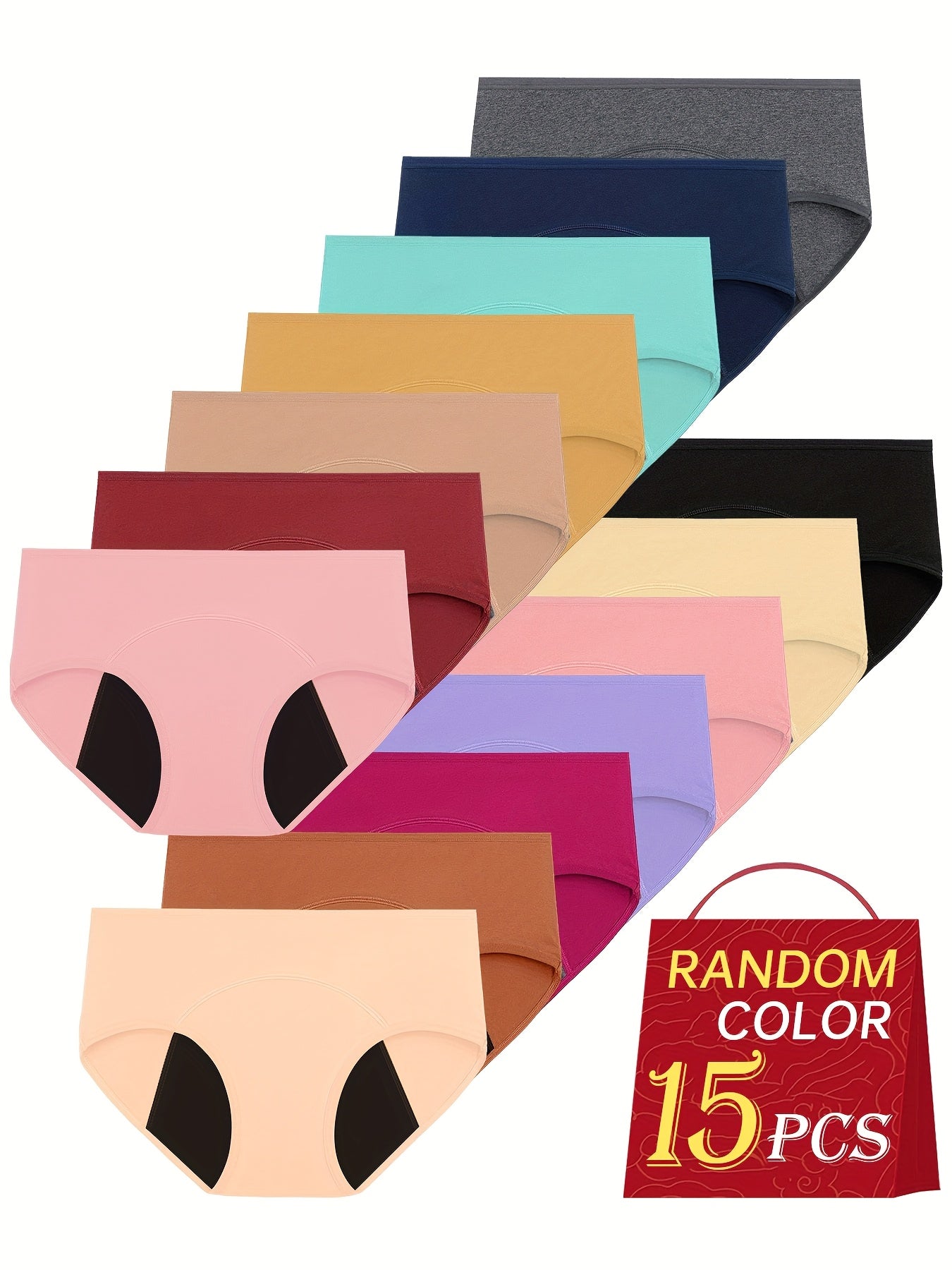 Women’s 15-Pack Period Briefs - Leak-Resistant Coverage – view 5