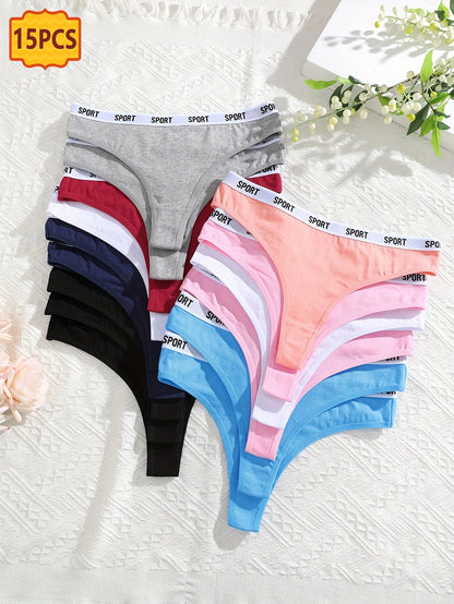 Women's 15-Pack Thongs - Soft Everyday Comfort – view 7