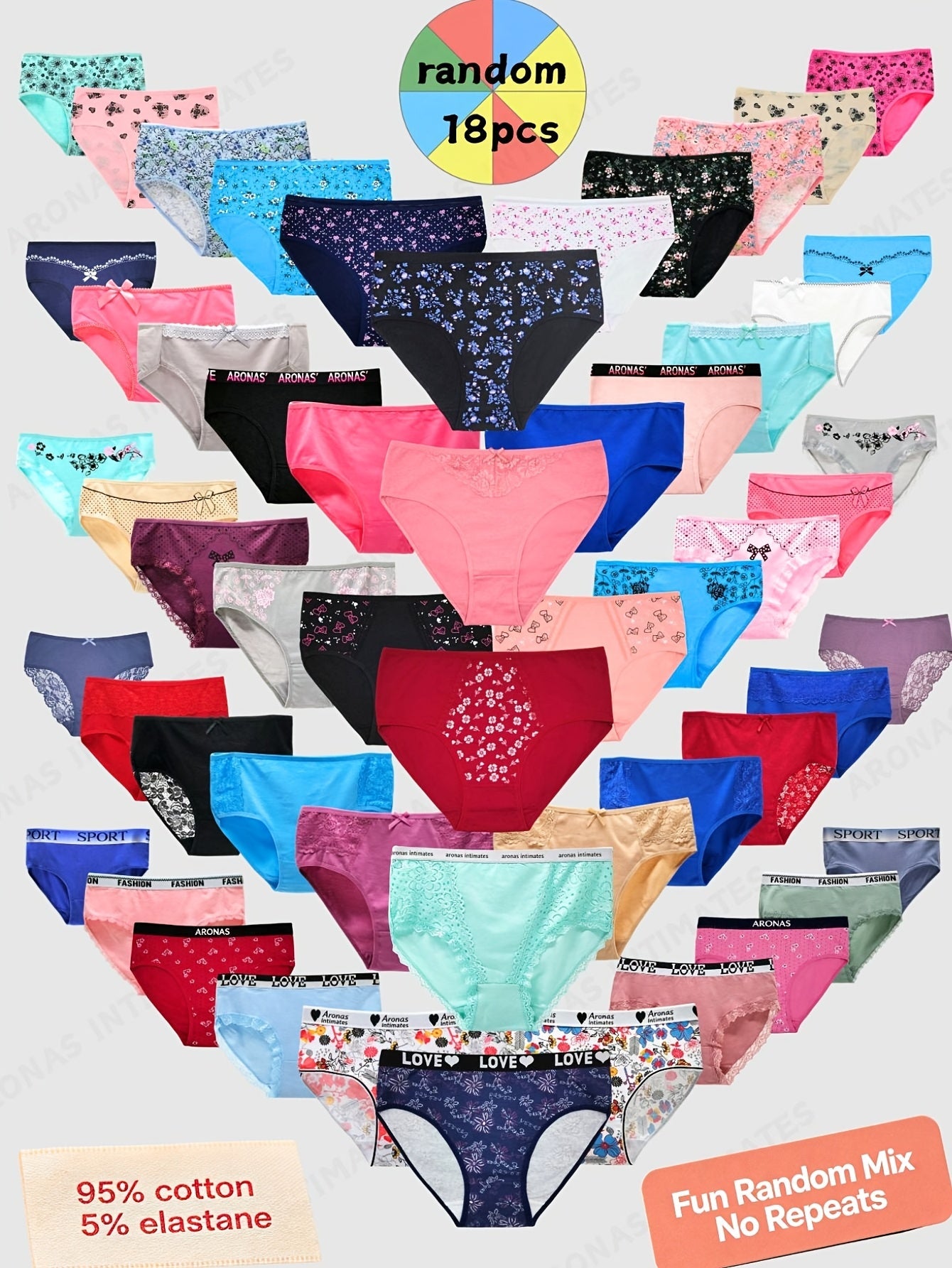 Women's 18-Pack Briefs - Lace Everyday Comfort – main product image