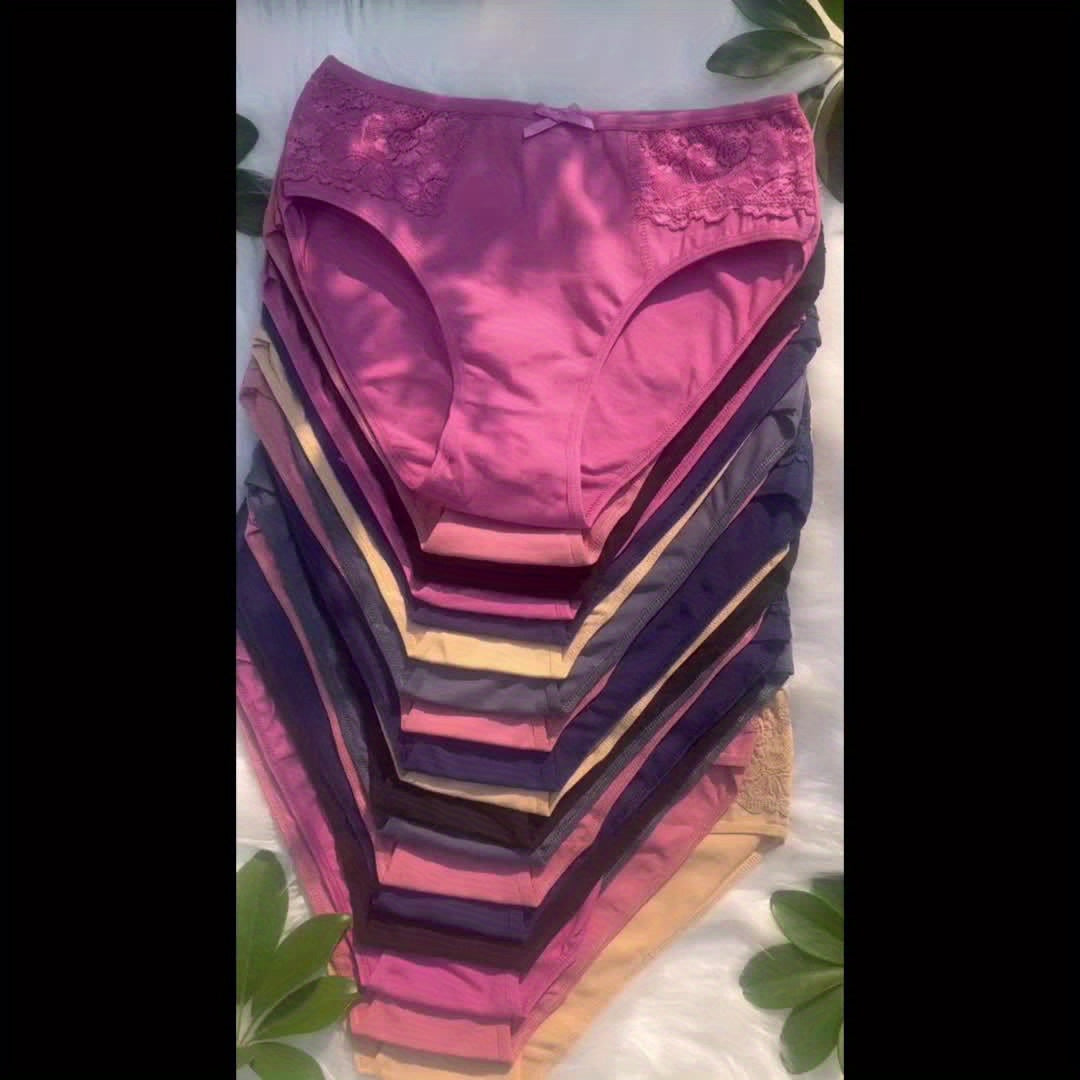 Women’s 18-Pack High-Waist Seamless Briefs - Lace Detail Comfort – view 8