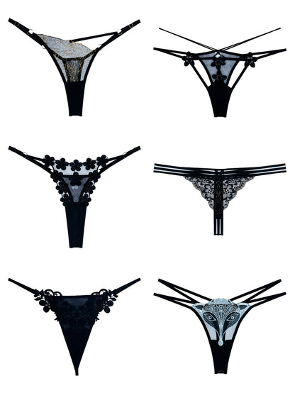 Women's 18-Pack Thongs - Embroidered Everyday Comfort detail view