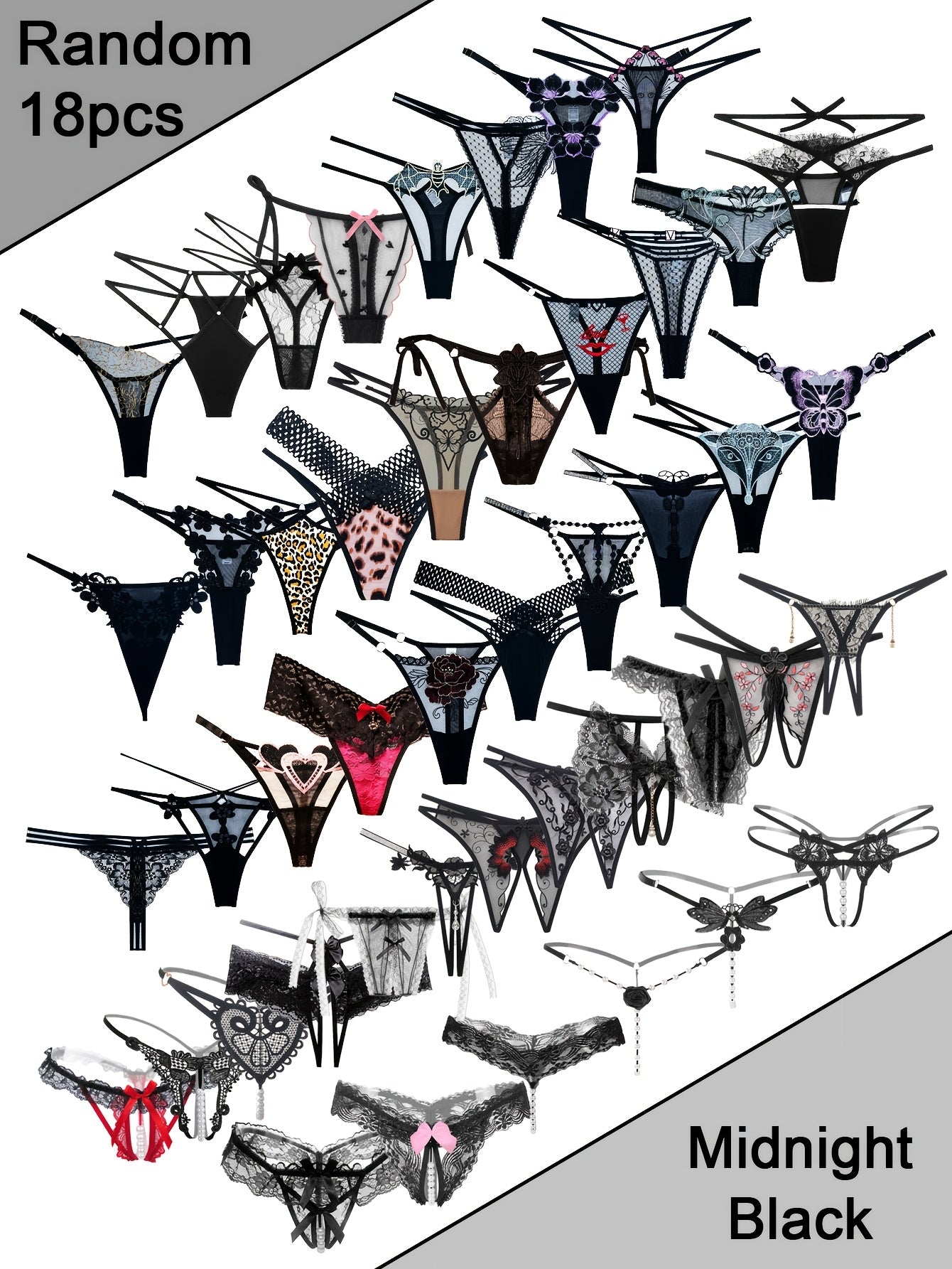 Women's 18-Pack Thongs - Embroidered Everyday Comfort detail view