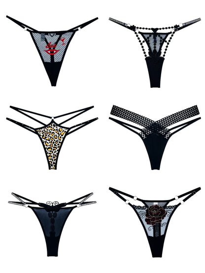 Women's 18-Pack Thongs - Embroidered Everyday Comfort detail view