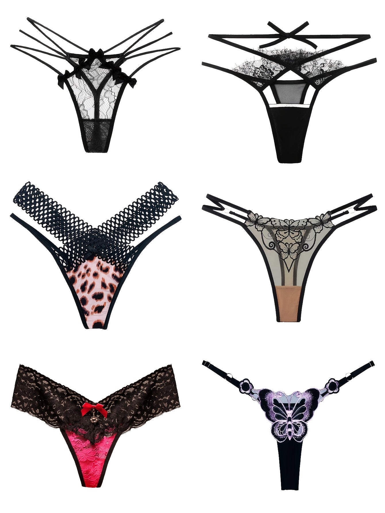 Women's 18-Pack Thongs - Embroidered Everyday Comfort detail view
