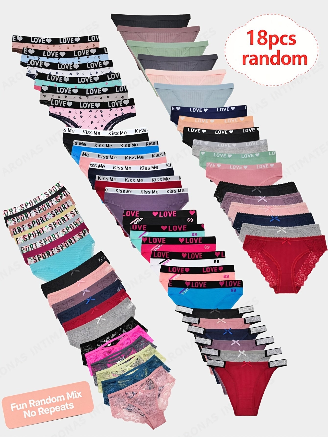 Women's 18-Pack Thongs - Lace Everyday Comfort – main product image