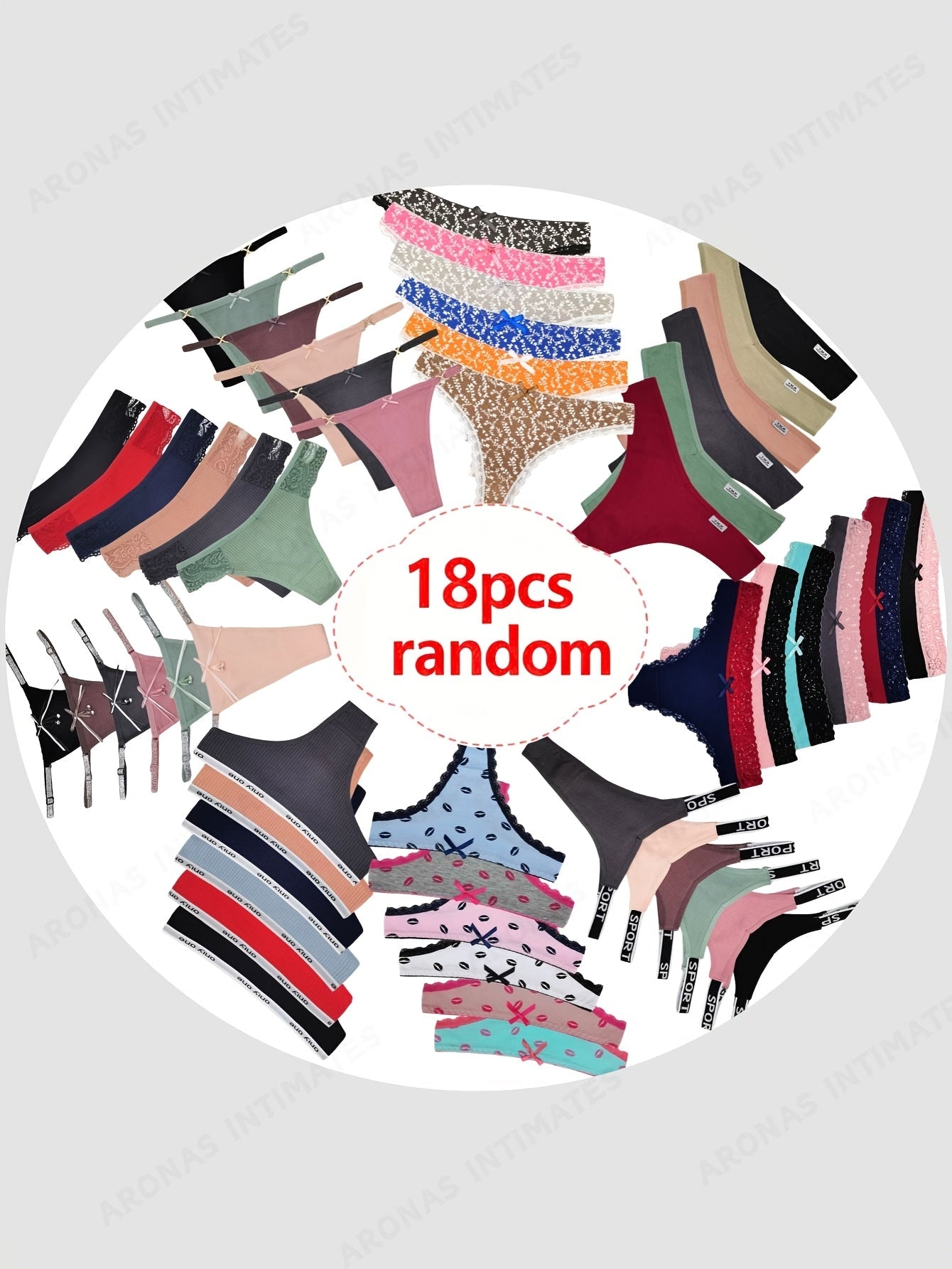 Women's 18-Pack Thongs - Solid Color Daily Comfort – view 3