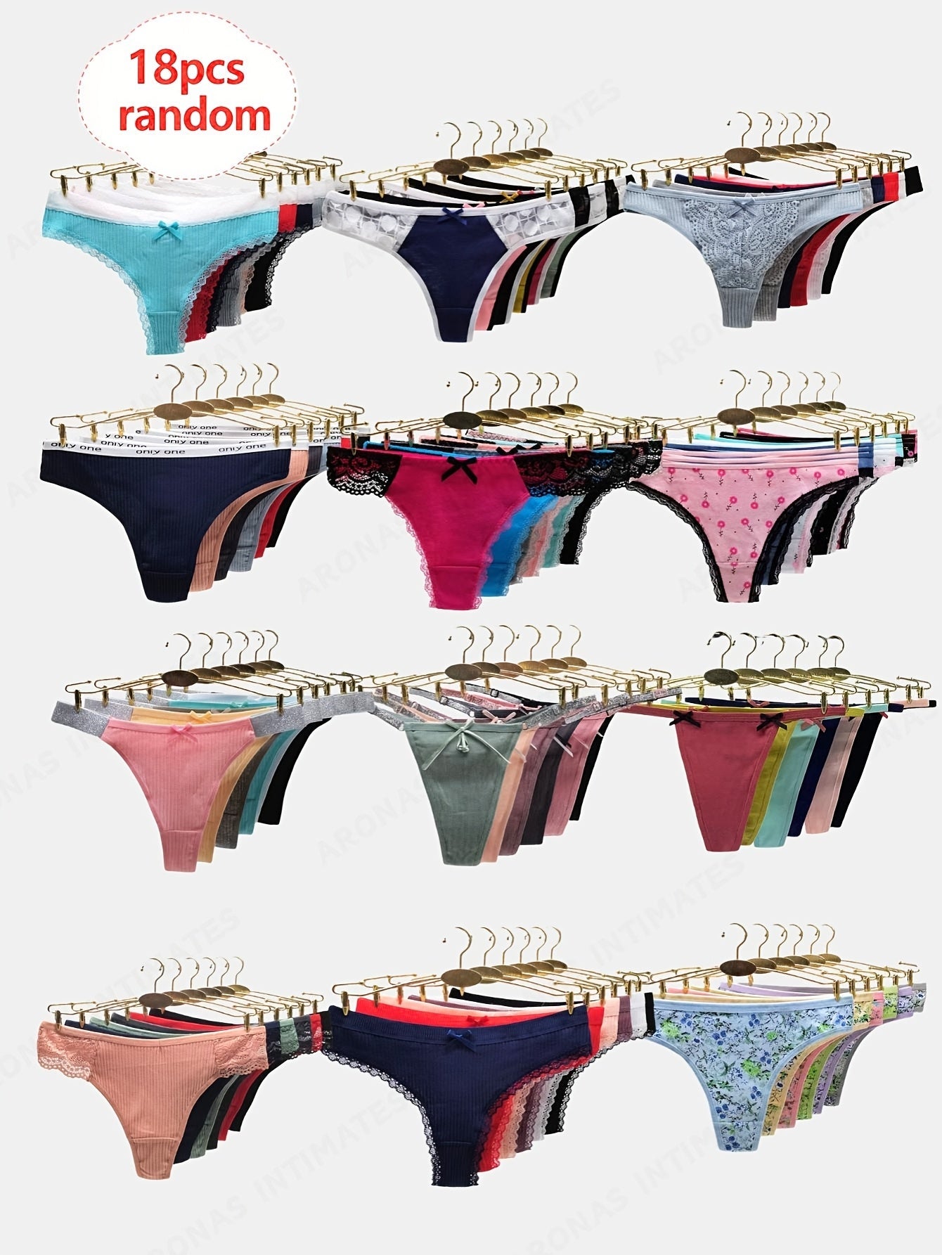 Women's 18-Pack Thongs - Solid Color Daily Comfort – view 6