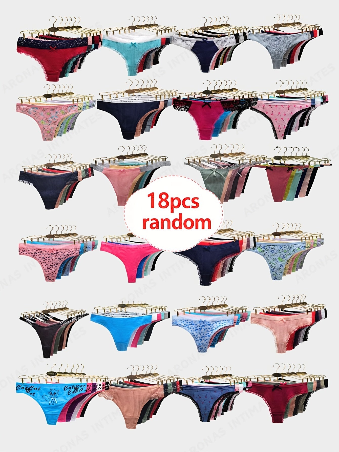 Women's 18-Pack Thongs - Solid Color Daily Comfort – view 15