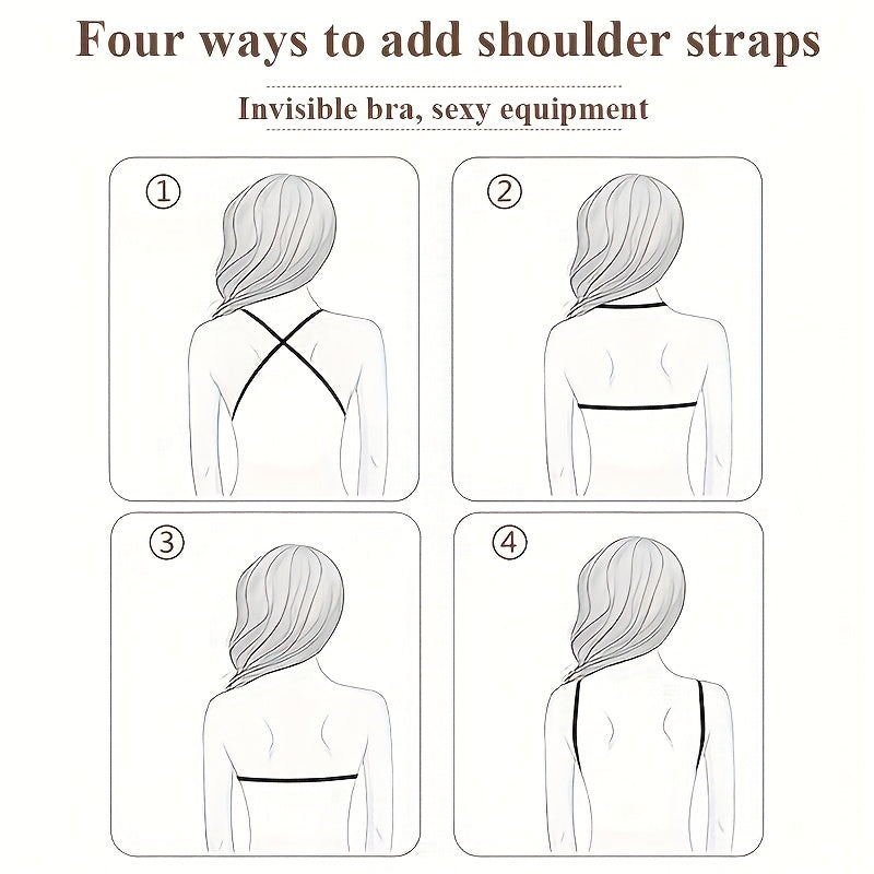 Women’s 2-Pack Seamless Adhesive Bra - Smooth No-Show Fit – 12-Variant Selection – view 7