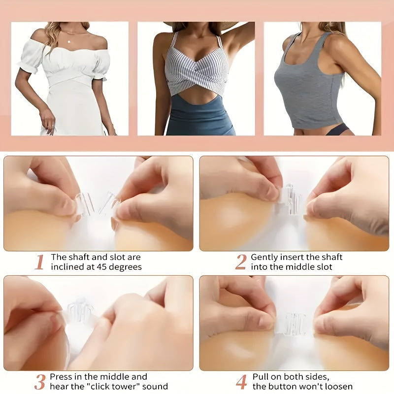 Women’s 2-Pack Seamless Adhesive Bra - Smooth No-Show Fit – 5-Variant Selection – view 7