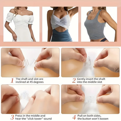 Women’s 2-Pack Seamless Adhesive Bra - Smooth No-Show Fit – 5-Variant Selection – view 7