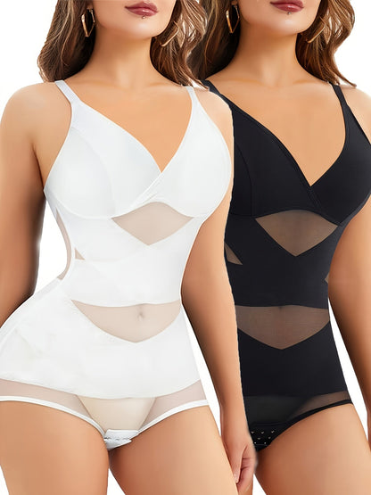 Women’s 2-Pack Shapewear Bodysuit - Tummy Control Support – Black – view 3
