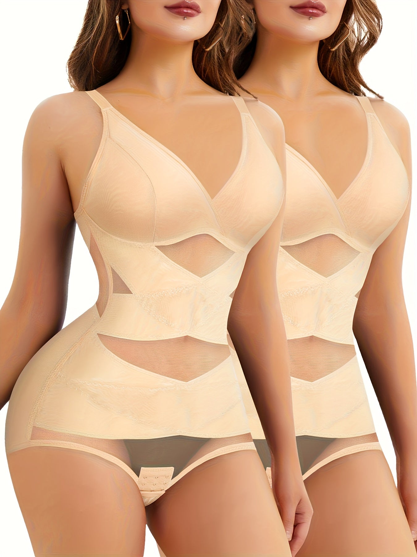 Women’s 2-Pack Shapewear Bodysuit - Tummy Control Support – Black – view 4