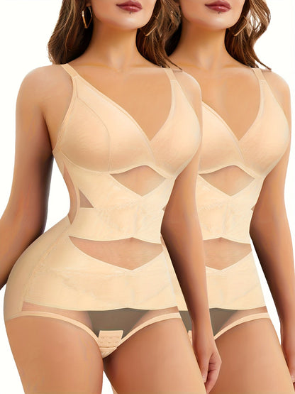 Women’s 2-Pack Shapewear Bodysuit - Tummy Control Support – Black – view 4
