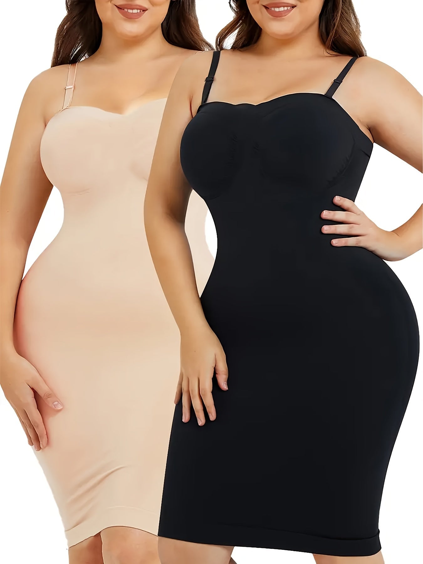 Women’s 2-Pack Shapewear Camisole - Tummy Control Support – Black option – view 2