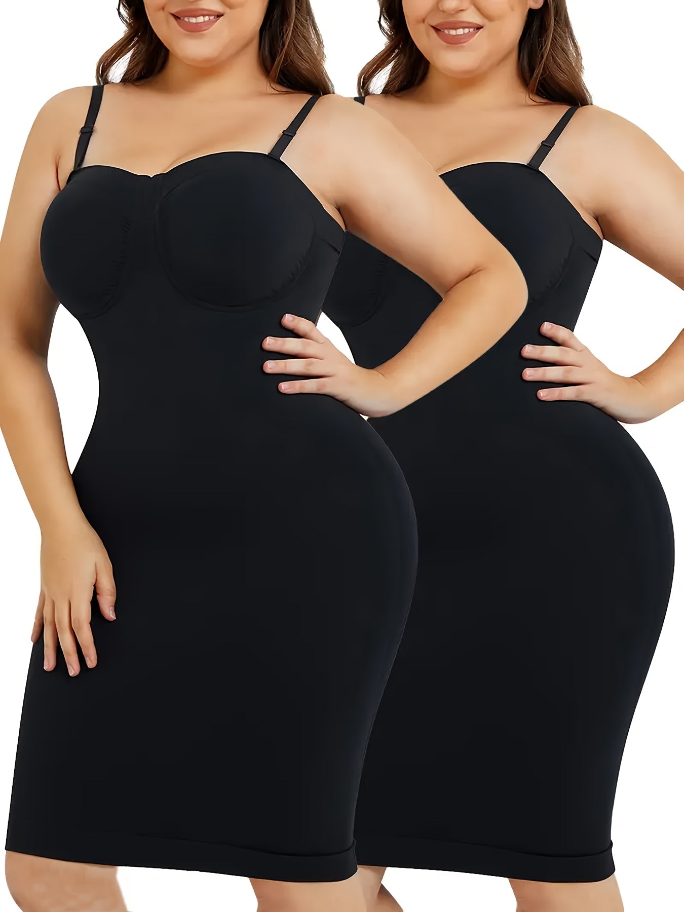 Women’s 2-Pack Shapewear Camisole - Tummy Control Support – Black option – view 3
