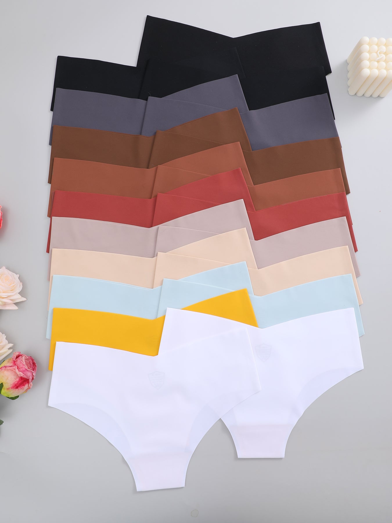 Women's 20-Pack High-Waist Seamless Briefs - Smooth No-Show Fit – main product image