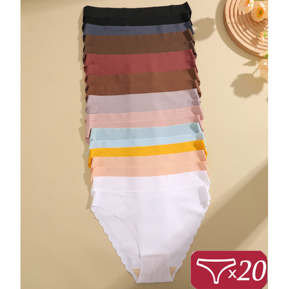 Women's 20-Pack Seamless Briefs - Solid Color Daily Comfort – view 4