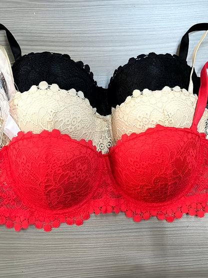 Women’s 3-Pack Bra - Lace Detail Comfort – Sizes EU 70B–EU 90C – main product image