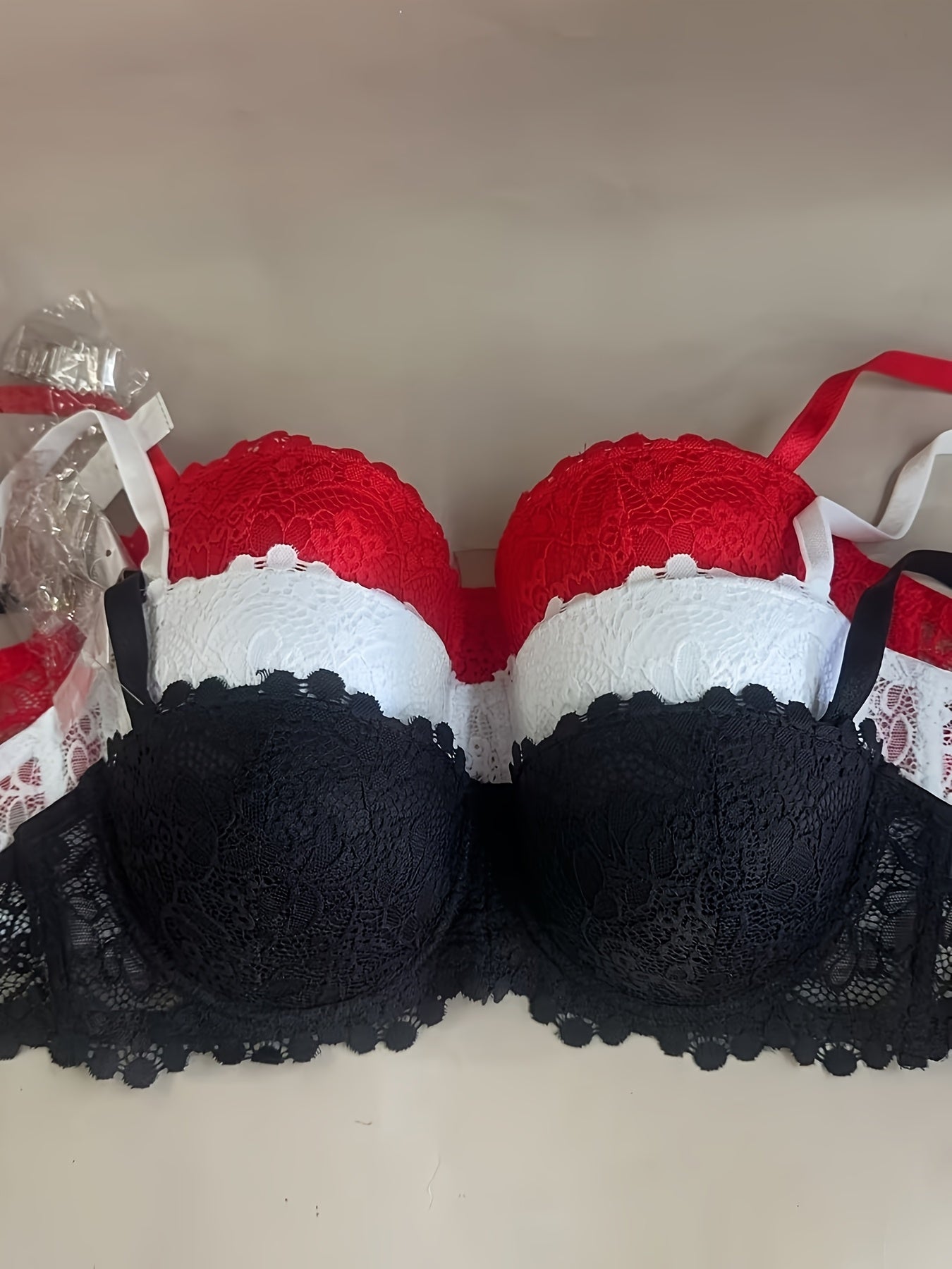 Women’s 3-Pack Bra - Lace Detail Comfort – Sizes EU 70B–EU 90C – view 2