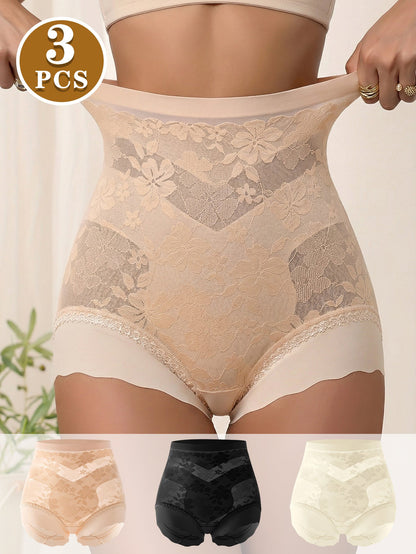 Women’s 3-Pack High-Waist Shapewear Briefs - Tummy Control Support – Colorway 41893 – view 5