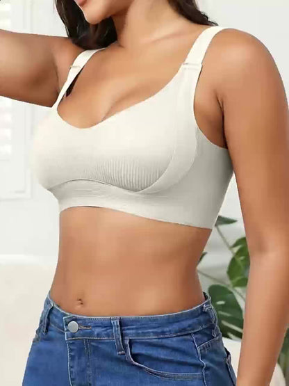 Women’s 3-Pack Wireless Bra - Soft Everyday Support – Multicolor Knit – view 7