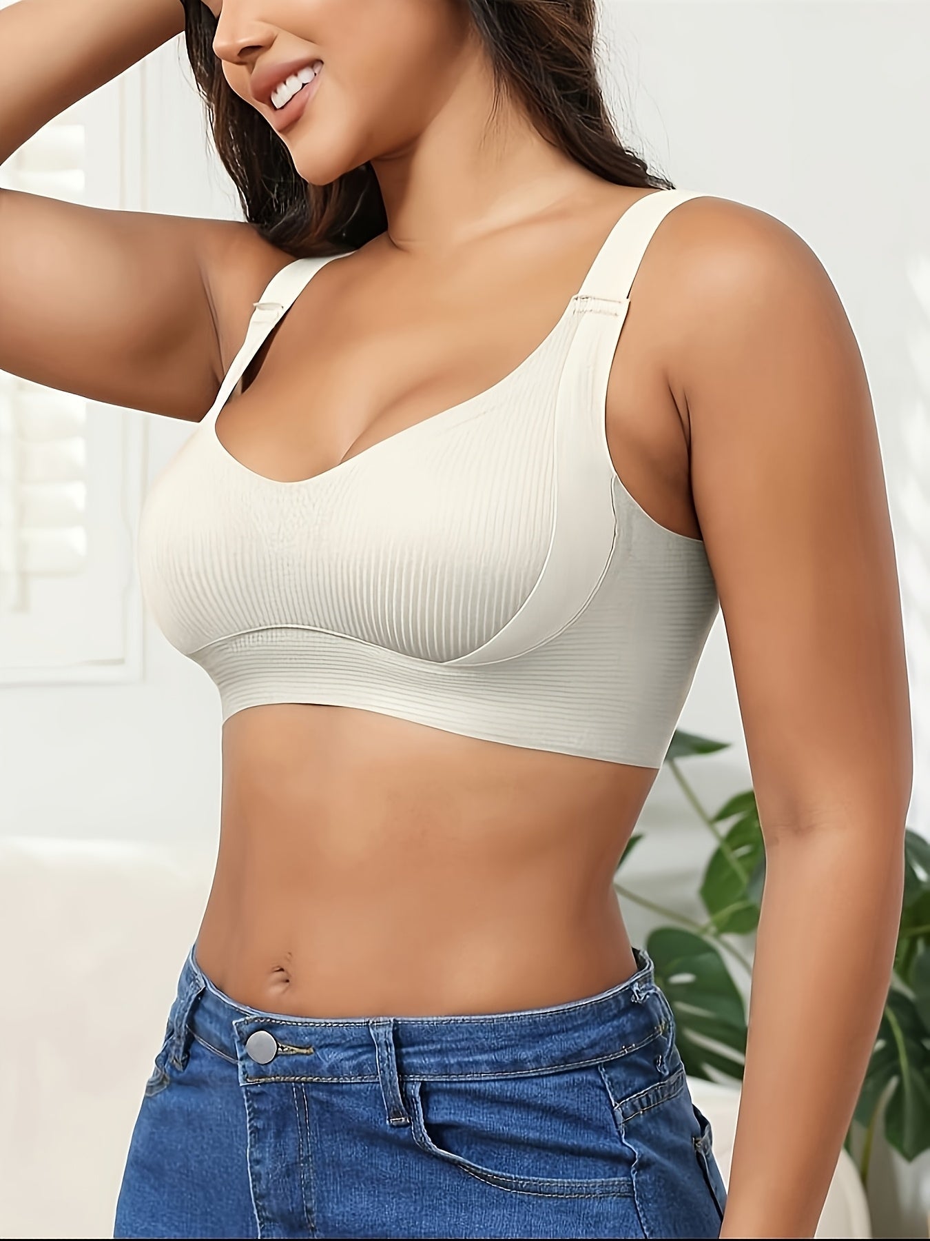 Women’s 3-Pack Wireless Bra - Soft Everyday Support – Multicolor Knit – view 13