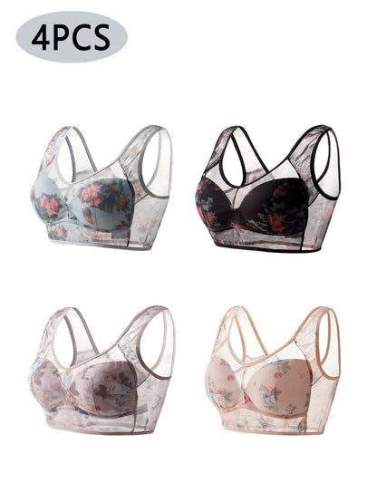 Women’s 4-Pack Bra - Lace Detail Comfort – Sizes S–XXL – view 8