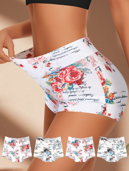 Women's 4-Pack Briefs - Floral Print Daily Comfort – main product image