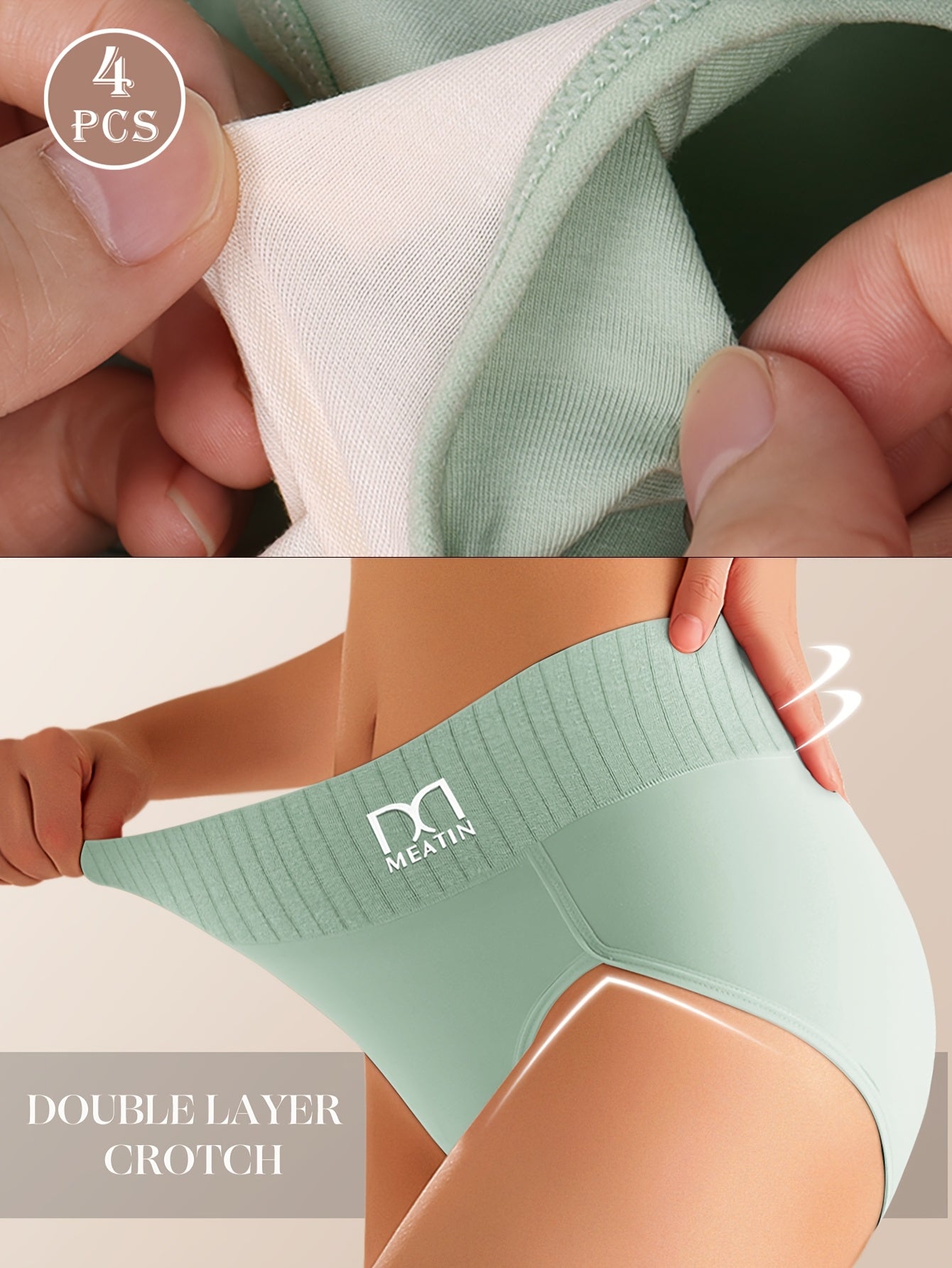 Women’s 4-Pack High-Waist Briefs - Breathable Daily Comfort – view 9