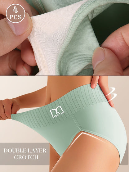 Women’s 4-Pack High-Waist Briefs - Breathable Daily Comfort – view 9