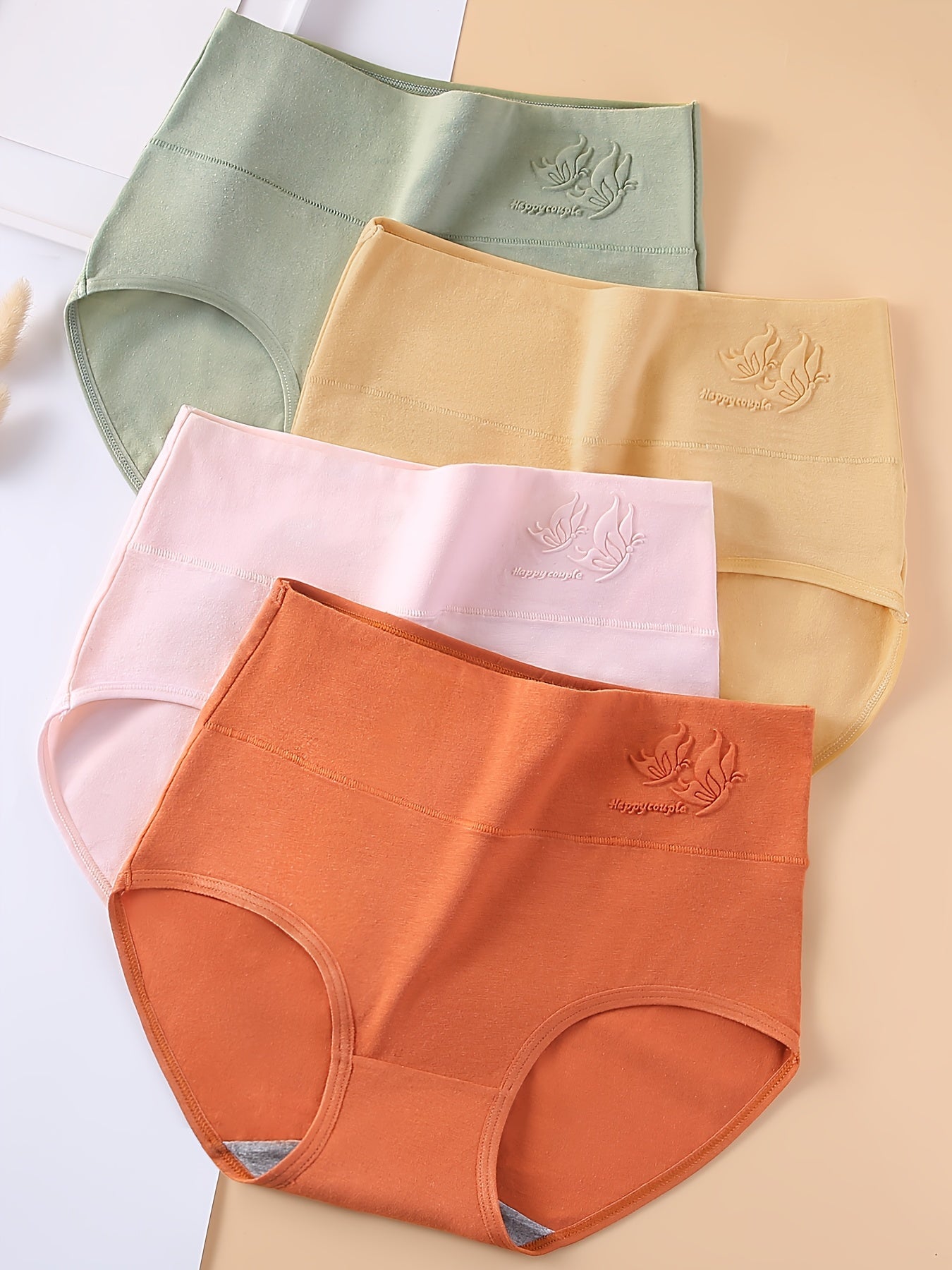 Women's 4-Pack High-Waist Briefs - Butterfly Print Everyday Comfort – view 7