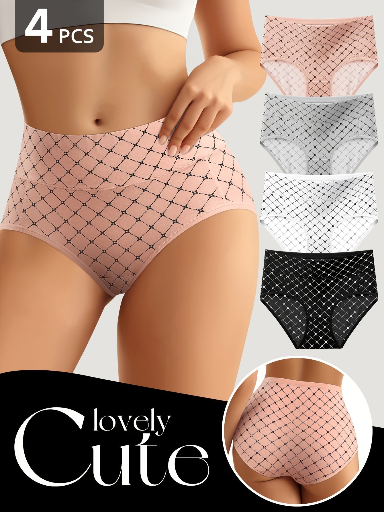 Women's 4-Pack High-Waist Briefs - Soft Everyday Comfort – view 5