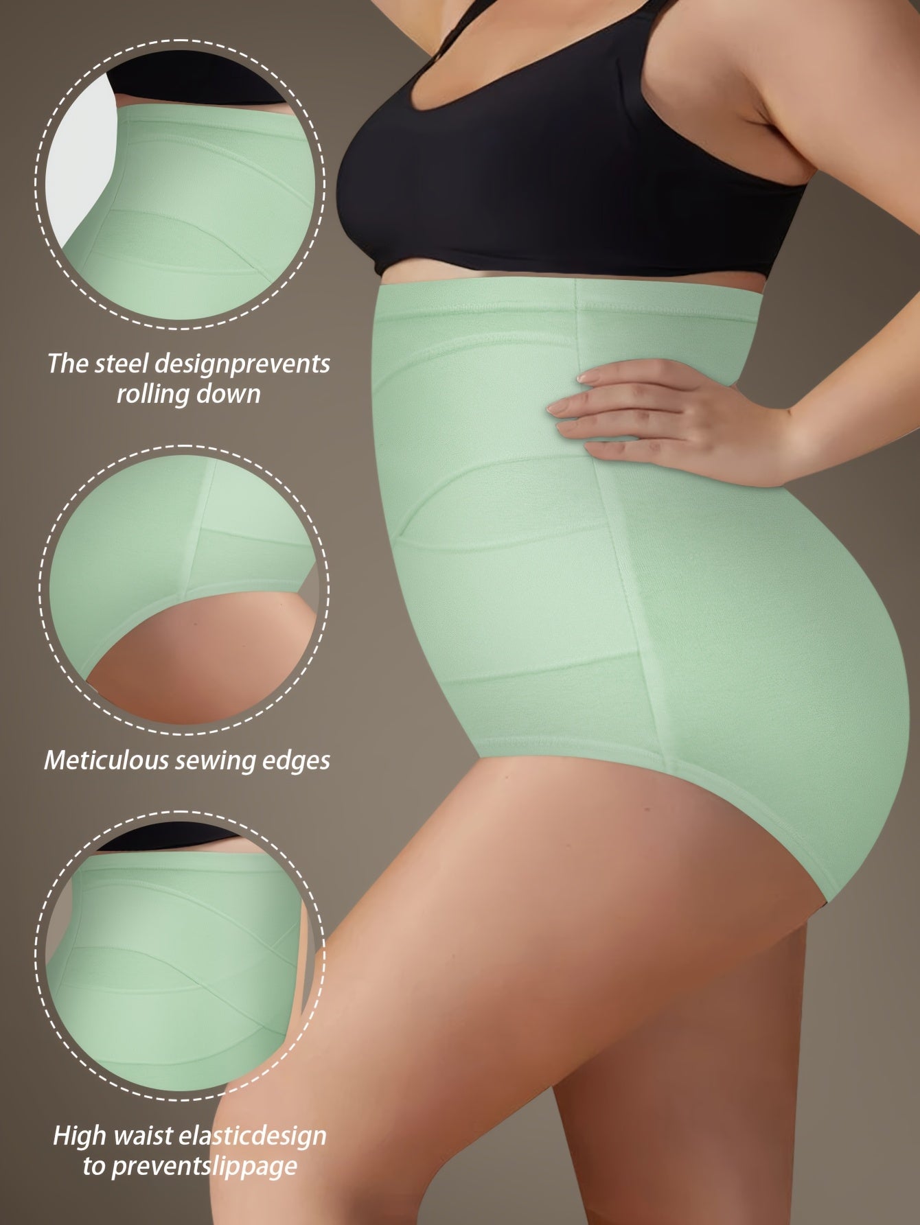 Women's 4-Pack High-Waist Briefs - Soft Plus Size Daily Comfort detail view