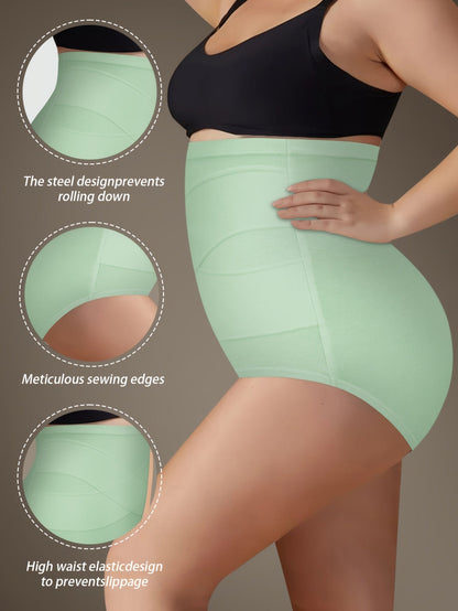 Women's 4-Pack High-Waist Briefs - Soft Plus Size Daily Comfort detail view