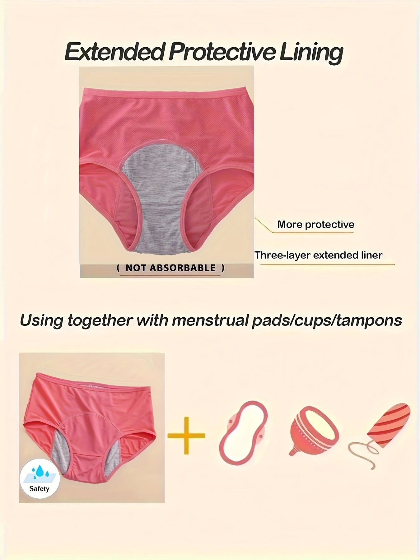 Women’s 4-Pack High-Waist Period Briefs - Leak-Resistant Coverage – 4-Variant Selection – view 7