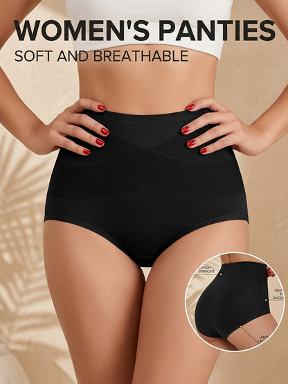 Women’s 4-Pack High-Waist Shapewear Briefs - Tummy Control Support – Colorway 14149 – view 3