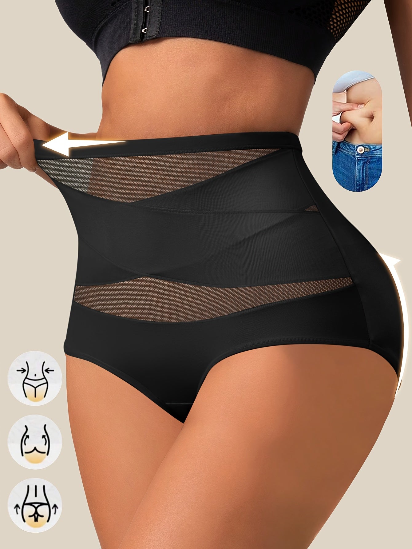 Women’s 4-Pack High-Waist Shapewear Briefs - Tummy Control Support – Colorway 52005 – view 4