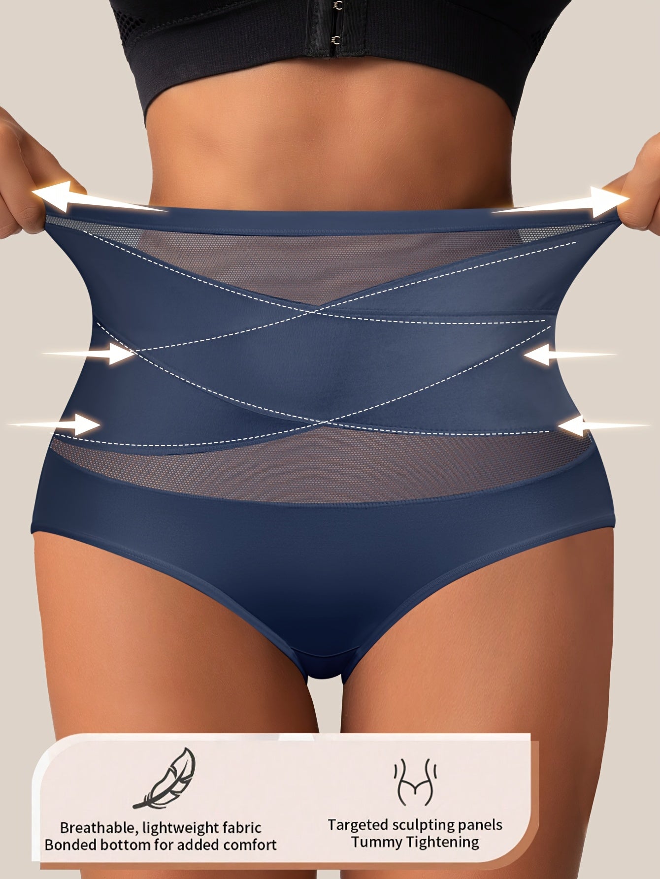 Women’s 4-Pack High-Waist Shapewear Briefs - Tummy Control Support – Colorway 52005 – view 10