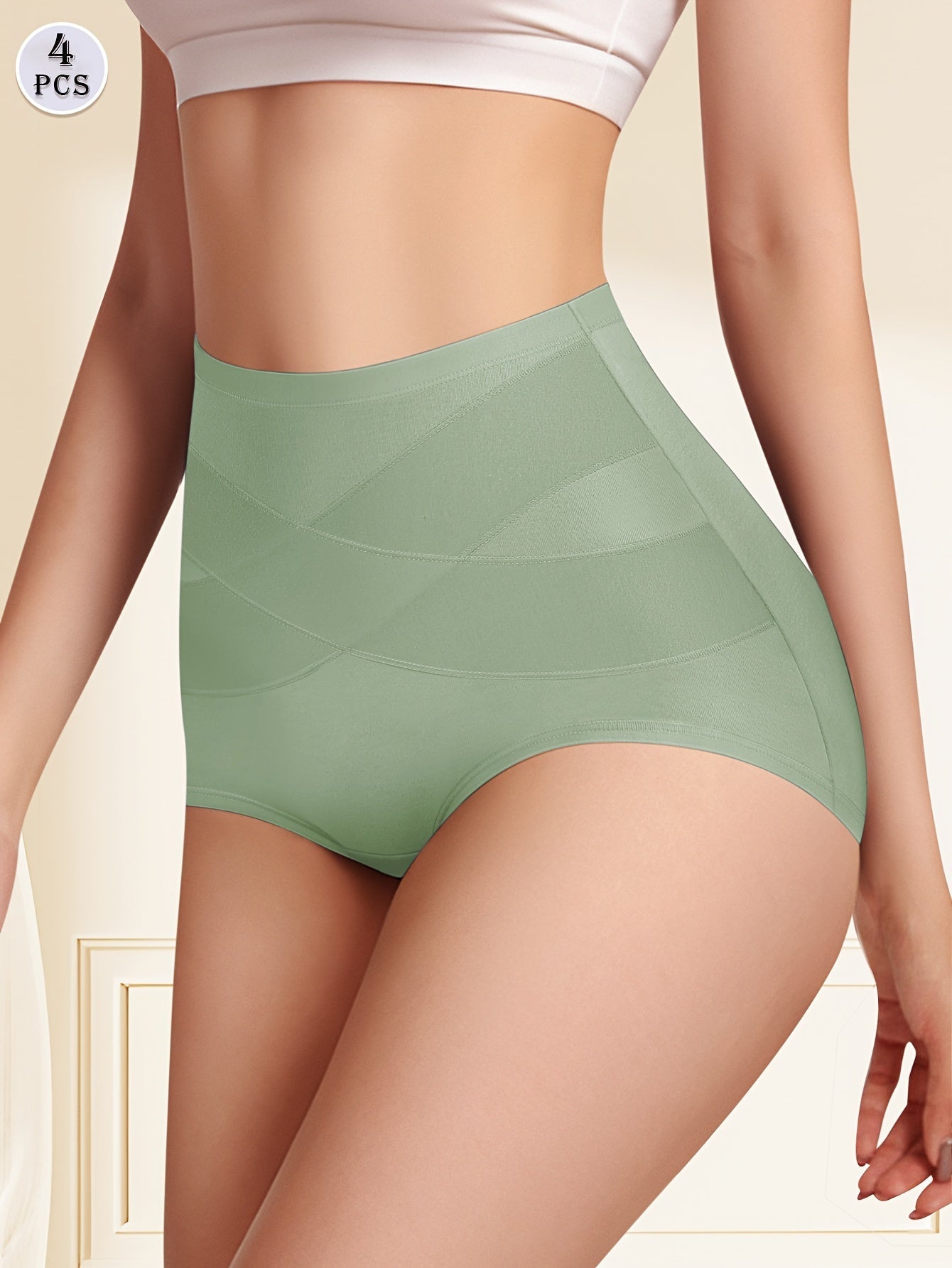 Women’s 4-Pack High-Waist Shapewear Briefs - Tummy Control Support – Sizes XS–XXL – view 4